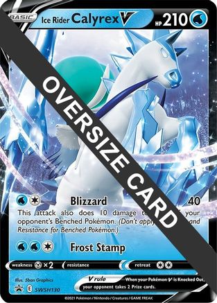 Ice Rider Calyrex V SWSH130 - Jumbo Cards Holofoil