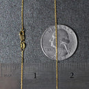 14k Yellow Gold Diamond Cut Cable Link Chain 0.8mm