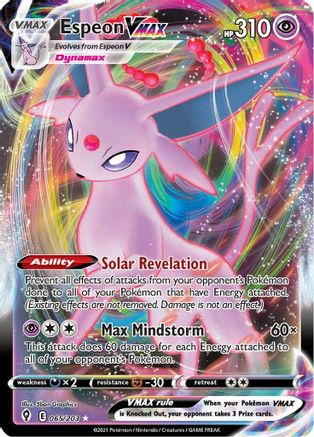 Espeon VMAX 065/203 - SWSH07 Evolving Skies Holofoil