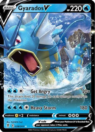 Gyarados V 028/203 - SWSH07 Evolving Skies Holofoil