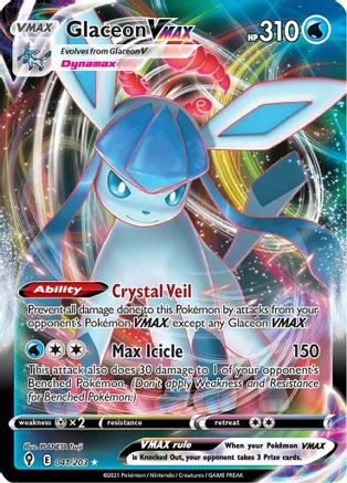 Glaceon VMAX 041/203 - SWSH07 Evolving Skies Holofoil