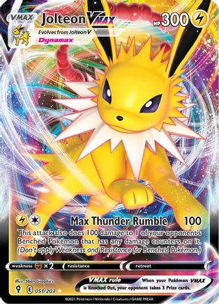 Jolteon VMAX 051/203 - SWSH07 Evolving Skies Holofoil