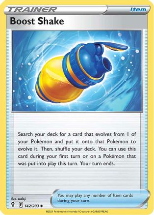 Boost Shake 142/203 - SWSH07 Evolving Skies Reverse Holofoil