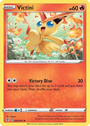 Victini 020/203 - SWSH07 Evolving Skies Reverse Holofoil