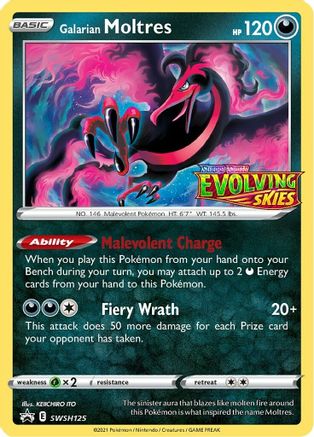 Galarian Moltres (Prerelease) SWSH125/307 - SWSH Sword & Shield Promo Cards Holofoil