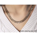 8.2 mm 14k Two Tone Gold Pave Curb Chain