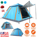 4-5 Person Camping Tent Outdoor Foldable Waterproof Tent with 2 Mosquito Nets Windows Carrying Bag for Hiking Climbing Adventure Fishing