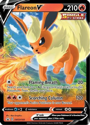 Flareon V SWSH149/307 - SWSH Sword & Shield Promo Cards Holofoil