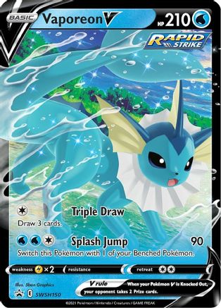 Vaporeon V SWSH150/307 - SWSH Sword & Shield Promo Cards Holofoil