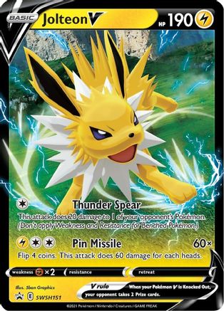 Jolteon V SWSH151/307 - SWSH Sword & Shield Promo Cards Holofoil