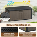 100 Gallon Large Deck Box with Lockable Lid for Patio