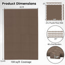 Puzzle Exercise Floor Mats 1/2 Inch Thick - 24 Tiles