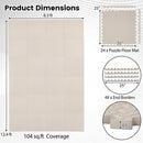 Puzzle Exercise Floor Mats 1/2 Inch Thick - 24 Tiles