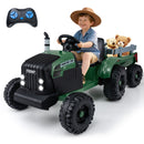 24V Ride On Tractor for Kids Electric Vehicle with Detachable Trailer and Remote Control