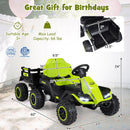 24V Ride on Tractor with Detachable Trailer and Music for Boys Girls