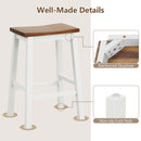 Saddle Bar Stools Set of 4 with Footrests, 24.5-Inch