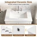 24.5" Bathroom Vanity with Ceramic Sink and Drawer
