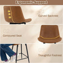 24 Inch Bar Stools Set of 4 with Backs and Footrests