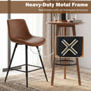 24 Inch Bar Stools Set of 2 with Backs and Footrests