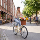 24/26 Inch Beach Cruiser Bike with Basket and Rear Rack