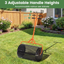 24 Inch Compost Spreader Peat Moss Spreader Roller with Height-Adjustable T-Shaped Handle