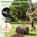 24 Inch Compost Spreader Peat Moss Spreader Roller with Height-Adjustable T-Shaped Handle