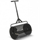 24 Inch Compost Spreader Peat Moss Spreader Roller with Height-Adjustable T-Shaped Handle