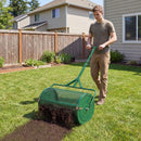 24 Inch Compost Spreader Peat Moss Spreader Roller with Height-Adjustable T-Shaped Handle
