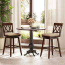 24 Inch Counter Height Barstools Set of 2 with Backrest and Seat Cushion