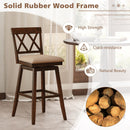 24 Inch Counter Height Barstools Set of 4 with Backrest and Upholstered Seat Cushion