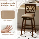 24 Inch Counter Height Barstools Set of 4 with Backrest and Upholstered Seat Cushion