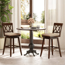 24 Inch Counter Height Barstools Set of 4 with Backrest and Upholstered Seat Cushion