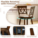 24 Inch Counter Height Barstools Set of 4 with Backrest and Upholstered Seat Cushion