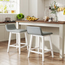 24 Inch Counter Height Bar Stools Set of 2 with Low Back