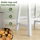 Set of 2 24 Inch Counter Height Stools with Solid Wood Legs