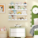 Wall-Mounted Picture Ledge Shelf Set of 4 - 24 Inch White