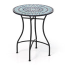24 Inch Patio Bistro Table with Ceramic Tile Tabletop