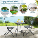 24 Inch Patio Bistro Table with Ceramic Tile Tabletop