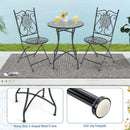 24 Inch Patio Bistro Table with Ceramic Tile Tabletop