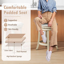 24/26 Inches Swivel Bar Stools Set of 2 wth Wooden Frame