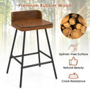 24" Bar Stool with Low Back and Footrest - Walnut