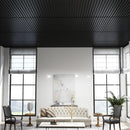 24-Pack PVC Slat Wall Panels for Interior Wall Decoration for Living Room and TV Background