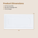 24 Pieces Ceiling Tiles Decorative PVC Ceiling Covering Panels