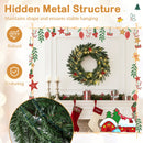 24‚Äù Pre-lit Christmas Wreath Set of 2 Front Door Artificial Xmas Wreath with 90 Frosted Branch Tips