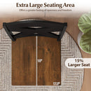 24" Rubberwood Swivel Barstools Set of 4 with Backrest and Large Seat