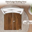 24" Rubberwood Swivel Barstools Set of 4 with Backrest and Large Seat