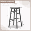 24" Swivel Bar Stools Set of 2 with Footrests