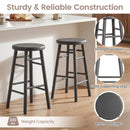 24" Swivel Bar Stools Set of 2 with Footrests