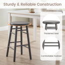 24" Swivel Bar Stools Set of 2 with Footrests