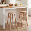 24" Swivel Bar Stools Set of 2 with Footrests